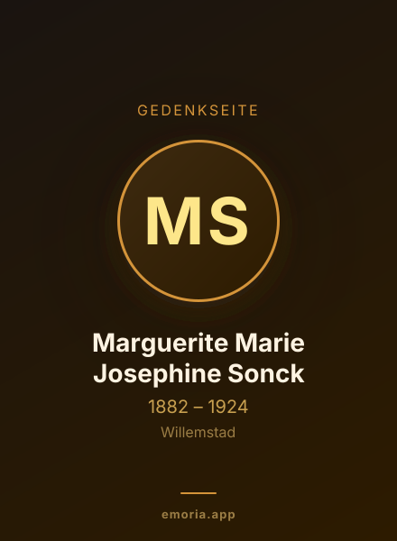 Gedenkportrait von Marguerite Marie Josephine Sonck
