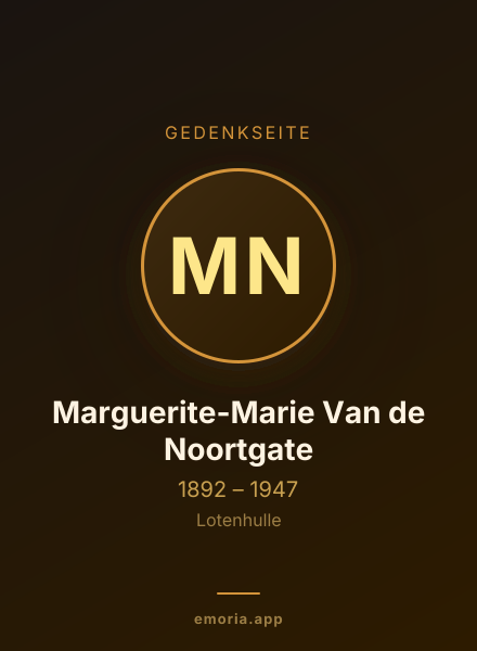 Gedenkportrait von Marguerite-Marie Van de Noortgate