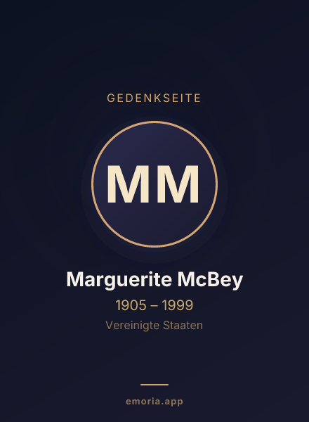 Gedenkportrait von Marguerite McBey