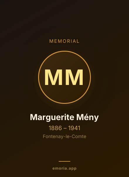 Memorial portrait of Marguerite Mény