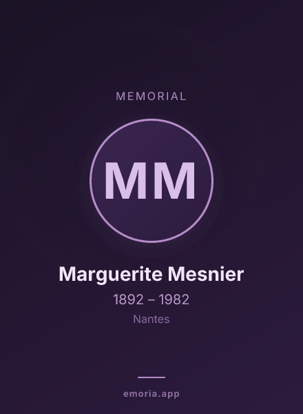 Memorial portrait of Marguerite Mesnier