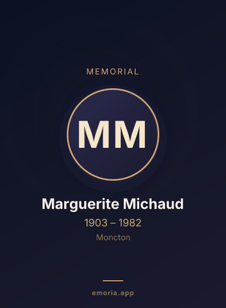 Memorial portrait of Marguerite Michaud