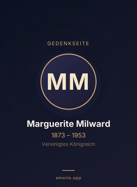 Gedenkportrait von Marguerite Milward