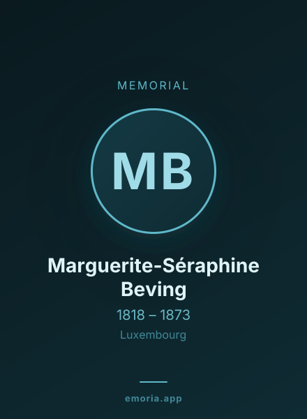 Memorial portrait of Marguerite-Séraphine Beving