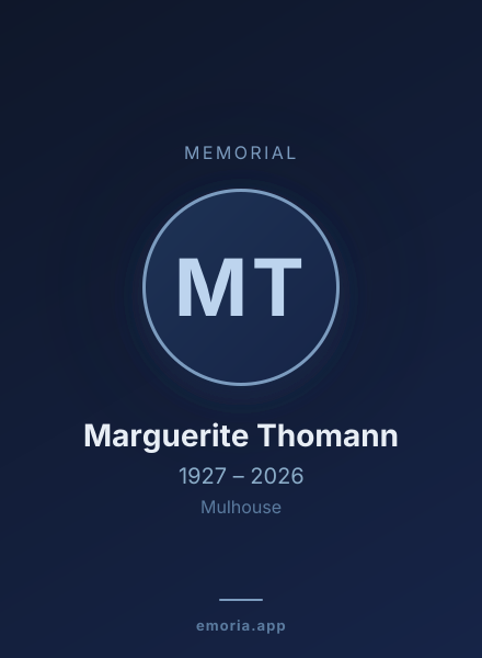 Memorial portrait of Marguerite Thomann