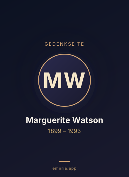 Gedenkportrait von Marguerite Watson