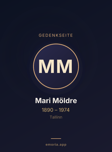Gedenkportrait von Mari Möldre