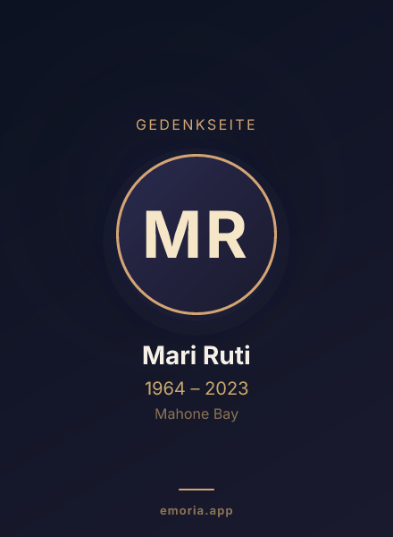 Gedenkportrait von Mari Ruti