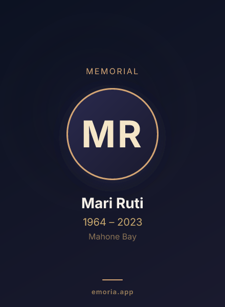 Memorial portrait of Mari Ruti