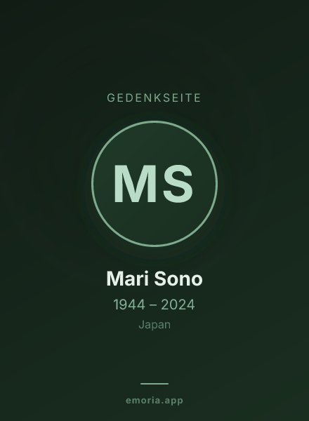 Gedenkportrait von Mari Sono
