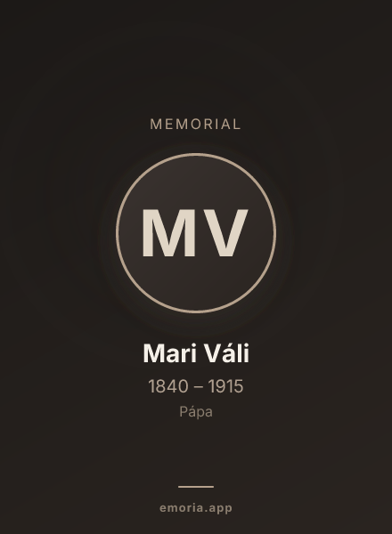 Memorial portrait of Mari Váli