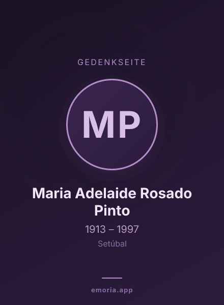 Gedenkportrait von Maria Adelaide Rosado Pinto
