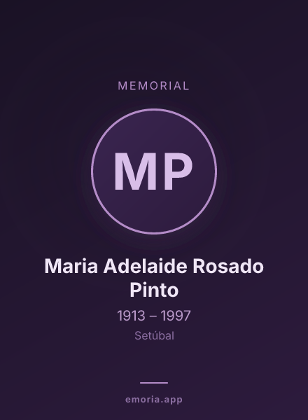 Memorial portrait of Maria Adelaide Rosado Pinto