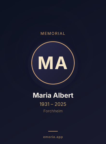 Memorial portrait of Maria Albert