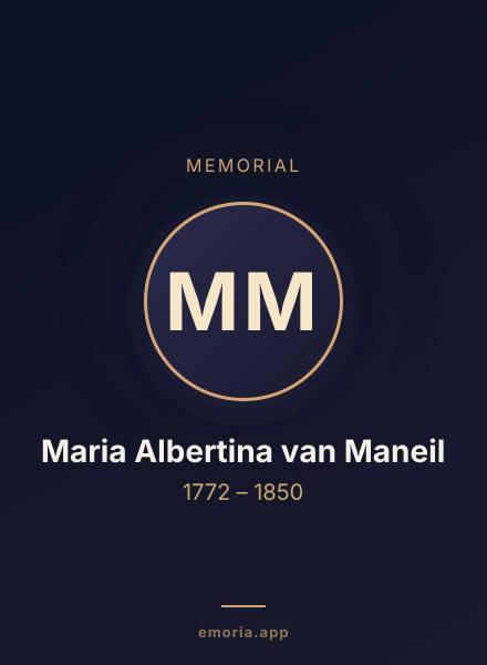 Memorial portrait of Maria Albertina van Maneil