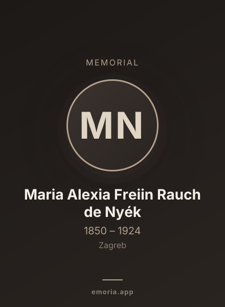 Memorial portrait of Maria Alexia Freiin Rauch de Nyék