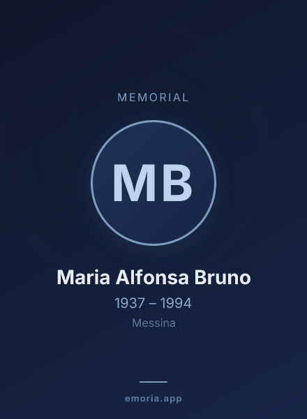 Memorial portrait of Maria Alfonsa Bruno