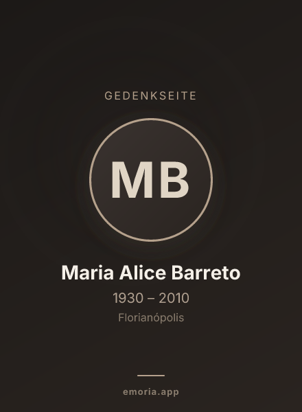 Gedenkportrait von Maria Alice Barreto