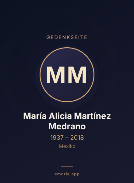Gedenkportrait von María Alicia Martínez Medrano