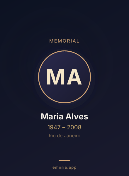 Memorial portrait of Maria Alves