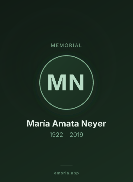 Memorial portrait of María Amata Neyer