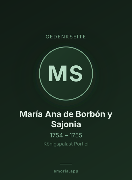 Gedenkportrait von María Ana de Borbón y Sajonia