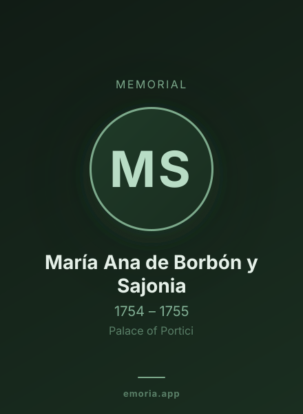 Memorial portrait of María Ana de Borbón y Sajonia