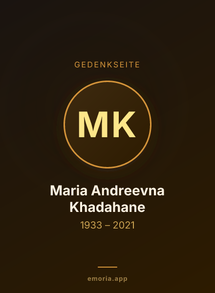 Gedenkportrait von Maria Andreevna Khadahane