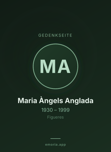 Gedenkportrait von Maria Àngels Anglada