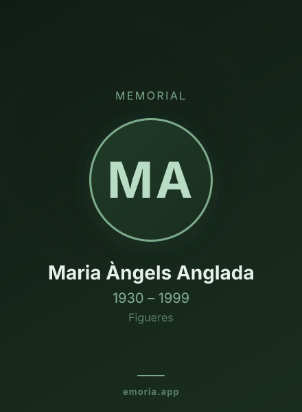 Memorial portrait of Maria Àngels Anglada