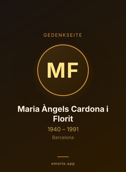 Gedenkportrait von Maria Àngels Cardona i Florit
