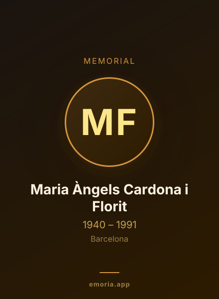 Memorial portrait of Maria Àngels Cardona i Florit