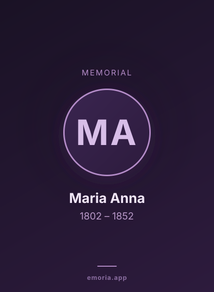 Memorial portrait of Maria Anna