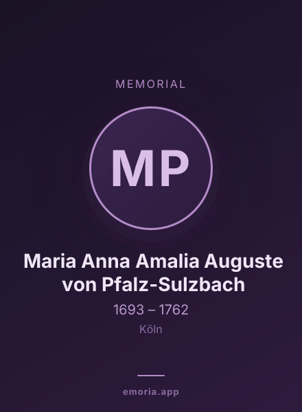 Memorial portrait of Maria Anna Amalia Auguste von Pfalz-Sulzbach