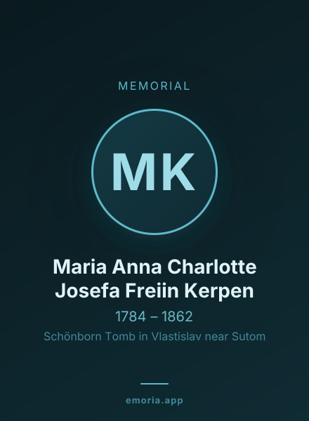 Memorial portrait of Maria Anna Charlotte Josefa Freiin Kerpen