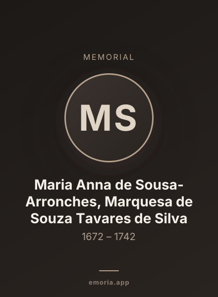 Memorial portrait of Maria Anna de Sousa-Arronches, Marquesa de Souza Tavares de Silva