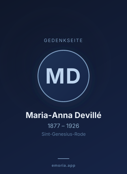 Gedenkportrait von Maria-Anna Devillé