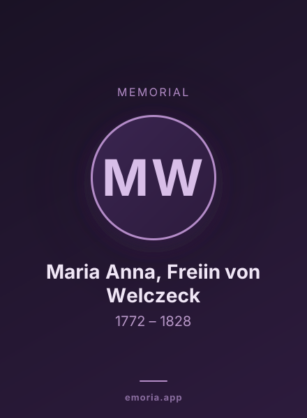 Memorial portrait of Maria Anna, Freiin von Welczeck