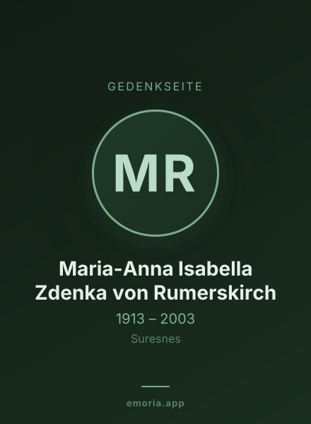 Gedenkportrait von Maria-Anna Isabella Zdenka von Rumerskirch