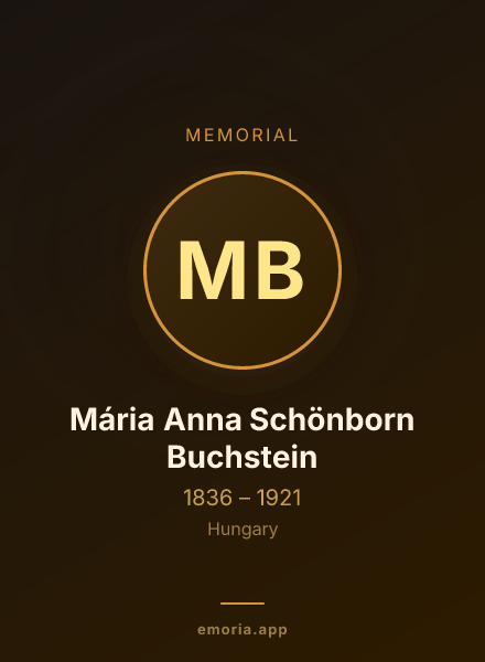 Memorial portrait of Mária Anna Schönborn Buchstein