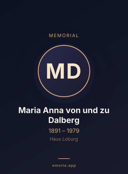 Memorial portrait of Maria Anna von und zu Dalberg