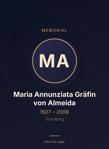 Memorial portrait of Maria Annunziata Gräfin von Almeida