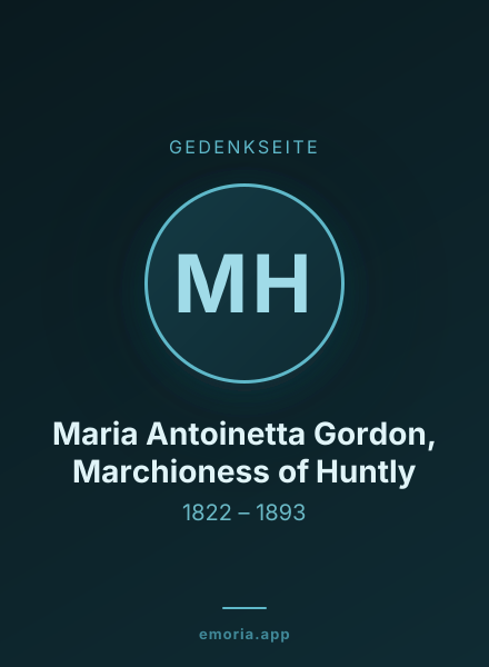 Gedenkportrait von Maria Antoinetta Gordon, Marchioness of Huntly