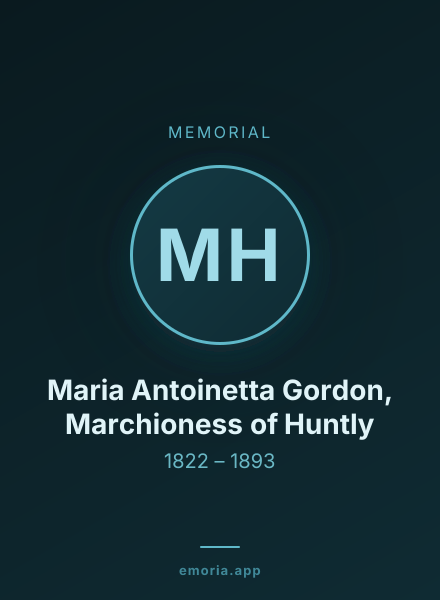 Memorial portrait of Maria Antoinetta Gordon, Marchioness of Huntly