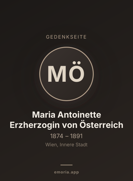 Gedenkportrait von Maria Antoinette Erzherzogin von Österreich