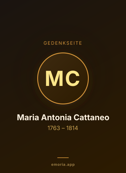 Gedenkportrait von Maria Antonia Cattaneo