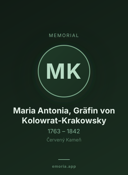 Memorial portrait of Maria Antonia, Gräfin von Kolowrat-Krakowsky