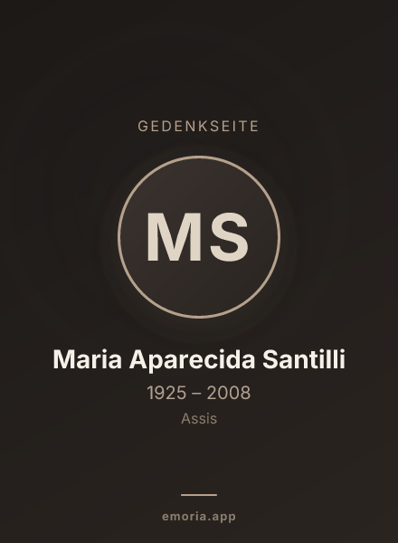 Gedenkportrait von Maria Aparecida Santilli