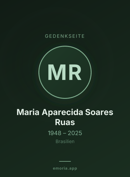 Gedenkportrait von Maria Aparecida Soares Ruas