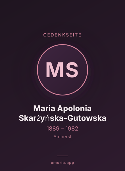 Gedenkportrait von Maria Apolonia Skarżyńska-Gutowska